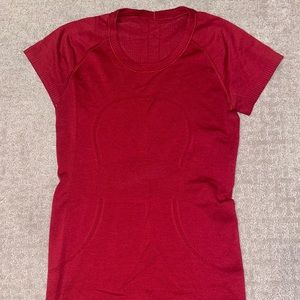 Red Lululemon Swiftly Tech Shirt